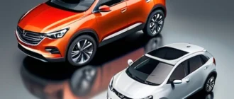 Four car models showcasing best price-quality ratio: compact sedan, crossover, hatchback, and SUV